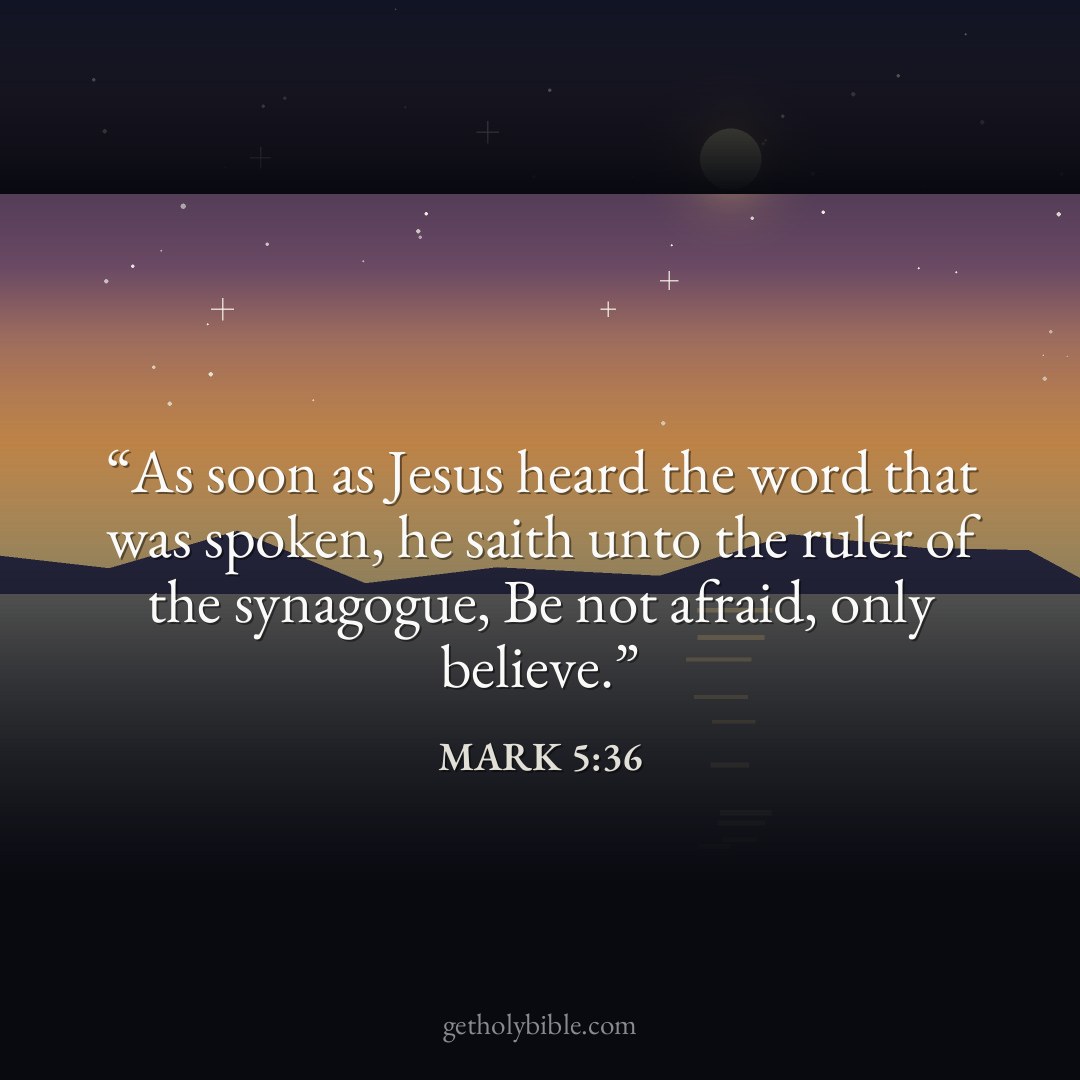 Verse of the Day — Mark 5:36