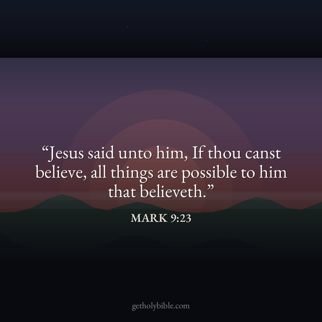 Verse of the Day — Mark 9:23