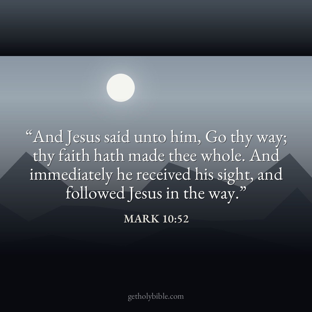 Verse of the Day — Mark 10:52