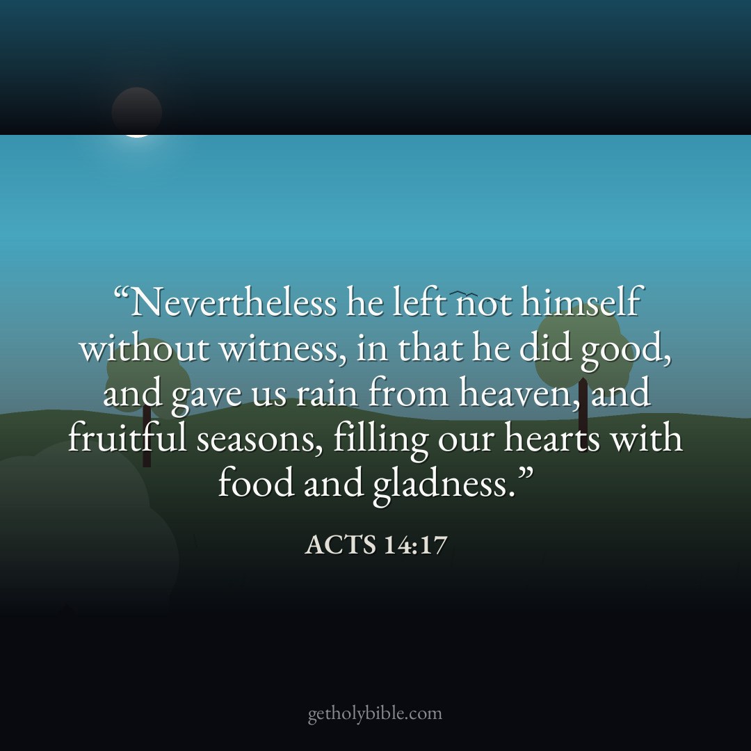 Verse of the Day — Acts 14:17