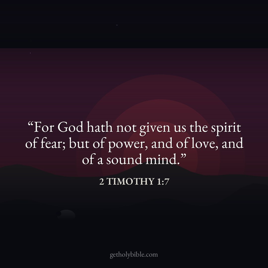 Verse of the Day — 2 Timothy 1:7