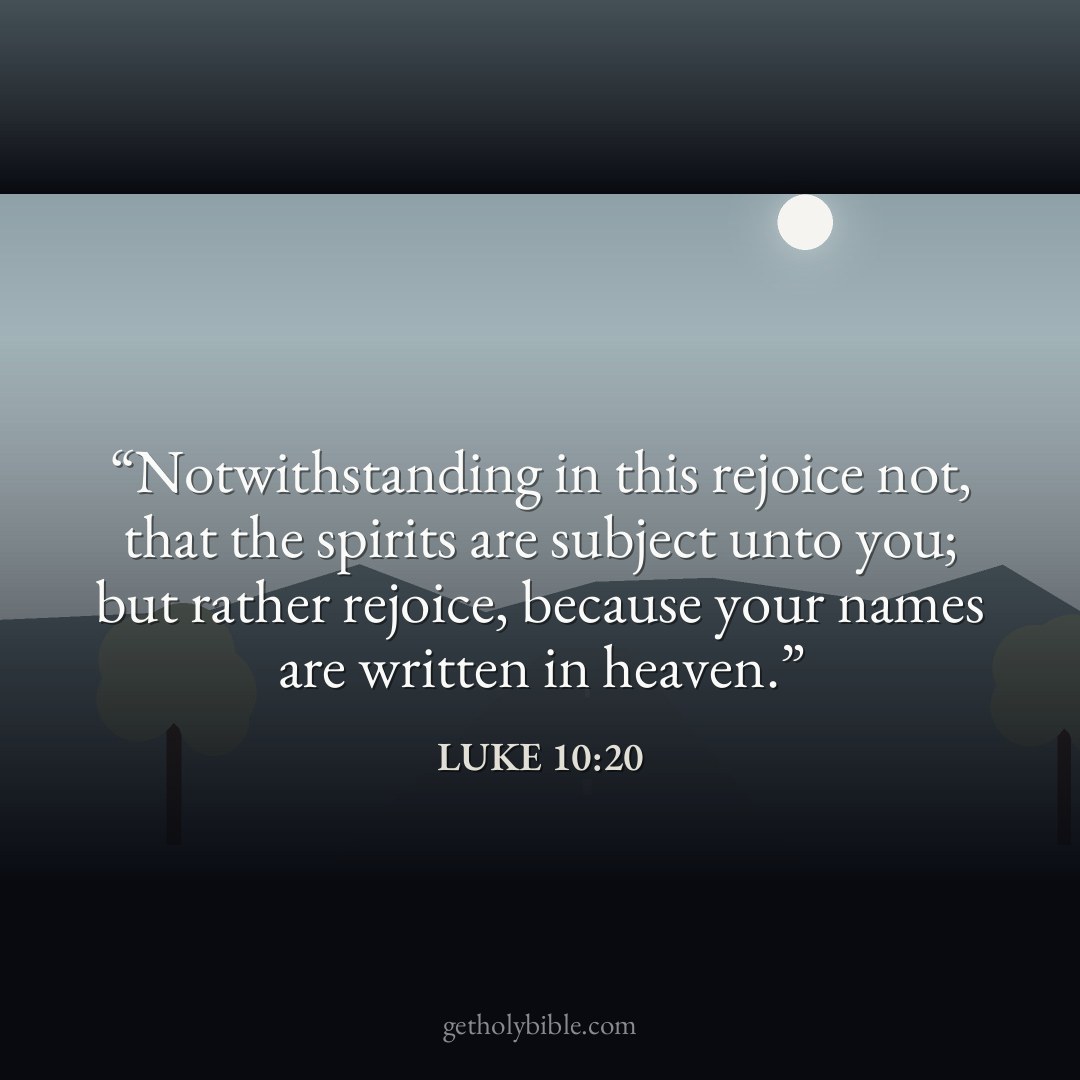 Verse of the Day — Luke 10:20