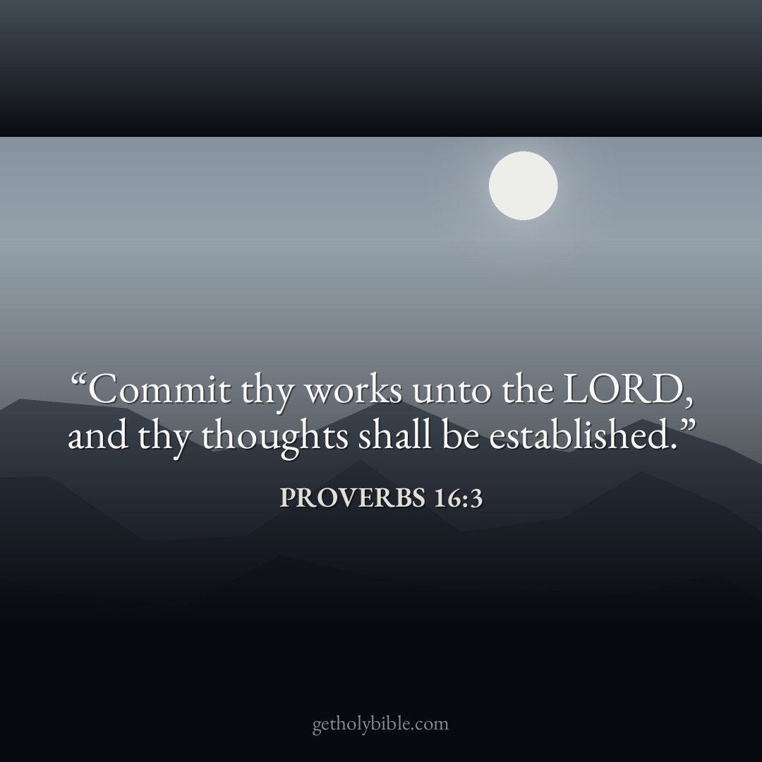 Verse of the Day — Proverbs 16:3